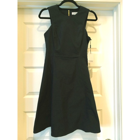 Calvin Klein Navy A-Line Sleeveless Dress - Picture 1 of 3